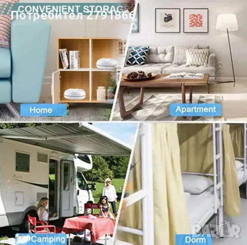 Мини пералня ултразвукова турбинна преносима, снимка 6 - Перални - 48264795