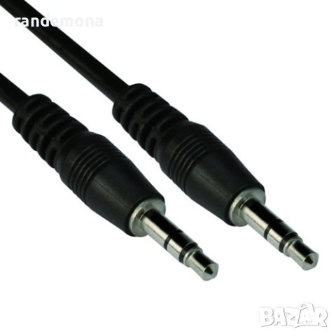 Кабел Аудио жак 3.5mm Мъжки към Мъжки 0.5м VCom SS001321 Cable St.Jack-St.Jack M/M, снимка 1 - Кабели и адаптери - 34327554