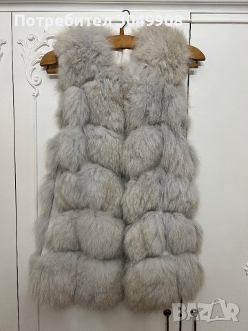 Елек естествен косъм от лисица, снимка 2 - Елеци - 42848280