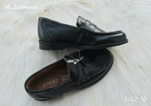 Детски официални обувки Next Black Leather Loafers №31 - НОВИ, снимка 16 - Детски обувки - 55958717