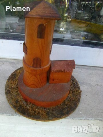 Дървен модел на морски фар сувенир от Варна, снимка 3 - Антикварни и старинни предмети - 36767573