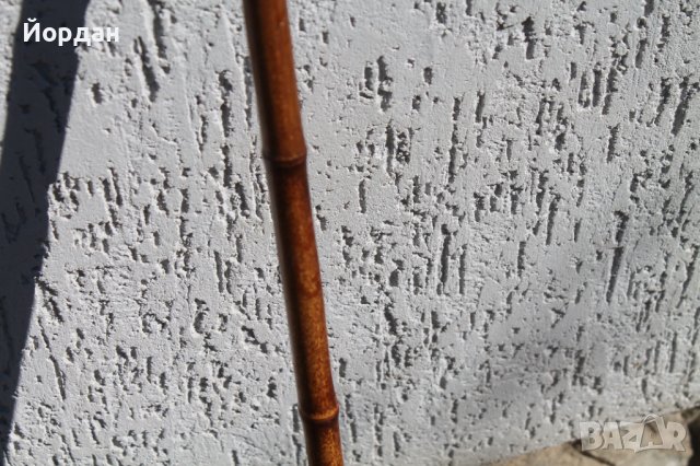 Стар бастун от бамбук със сребърна дръжка, снимка 3 - Колекции - 38300242