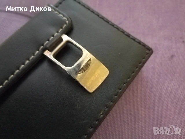 калъвче кожено ново за карти визитки марково Aviator с две прегради, снимка 5 - Портфейли, портмонета - 54244731