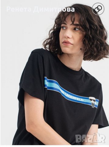 Дамска блуза Карл Лагерфелд оригинална нова XL, снимка 5 - Тениски - 37554684