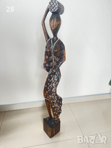 Голяма статуетка от дърво “жена с рокля”, снимка 1 - Статуетки - 42796769