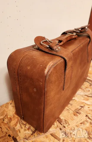 Куфар кожен винтидж ретро , снимка 3 - Куфари - 49992379