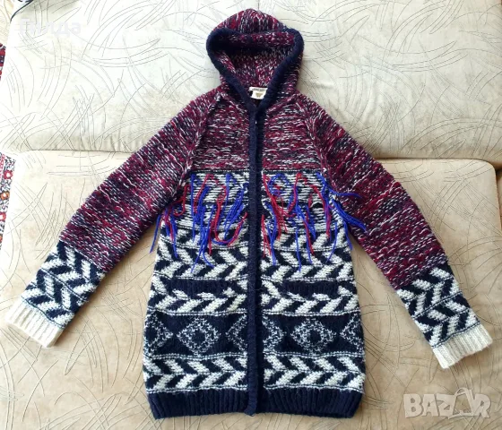 Isabel Marant H&M унисекс жилетка / плетено палто с качулка алпака