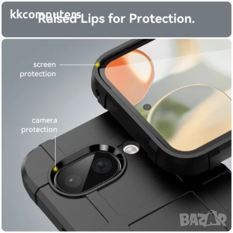 Google Pixel 9a Удароустойчив Square Grid Design Калъф и Протектор, снимка 4 - Калъфи, кейсове - 51122536