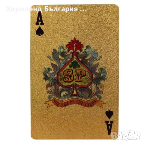 Позлатени карти за игра / 24 карата злато + сертификат, снимка 5 - Калъфи, кейсове - 42895129