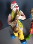 4бр Goebel Happy Clowns резин 20см/Гьобел Германия немски колекционерски фигури на клоуни-музиканти, снимка 4