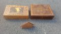 Дървена кутия 2бр и салфетник, снимка 1