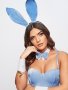 Нов Костюм Зайче за жени Ann Summers Велур Лукс Уши Папионка, снимка 4
