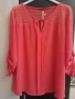 Ново!Блуза тип риза в керемидено розов цвят, снимка 2