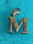 Сребърен медальон с буква "М" винтидж стил майсторска изработка 28345, снимка 4