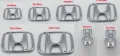 Емблеми за Honda/Хонда предни/задни/волан-9 размера, снимка 1