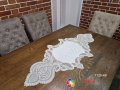 Декоративни ленени карета,тишлайфери с бродерия,декорация,украса маса, снимка 12