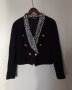 Ново официално есенно сако М размер черно дамско сако с шал яка, снимка 1 - Сака - 42381257