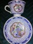 Античен порцелан Mosa - чаши и чинийки (3 броя), снимка 4