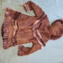 Детско Палто агнешка кожа и лисица с цип уникално ръчна изработка , снимка 4