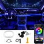 Лед светлини за кола 6м., iOS и Android, 12V, RGB, LED интериорна лента, водоустойчиви