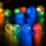 Коледни лампички Кристални топки, 2.20м, Многоцветни