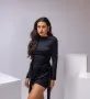 Къса дамска черна рокля , снимка 3