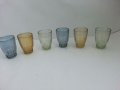 Ретро чаши цветно стъкло, снимка 1 - Антикварни и старинни предмети - 32196185