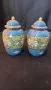 2 красиви вази емайл клоазон височина 15 см, снимка 2