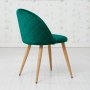 Зелен стол / комплект от два трапезни стола / столове с мека седалка и облегалка МОДЕЛ 93, снимка 3