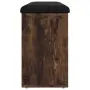 vidaXL Пейка за обувки, опушен дъб, 102x32x50 см, инженерно дърво, снимка 6