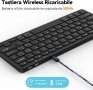 Bluetooth Клавиатура за iPad, Android и Windows – Презареждаема Черна, снимка 5