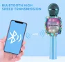 Безжичен караоке микрофон DYNASONIC, преносим Bluetooth караоке микрофон с диско LED светлини, снимка 4