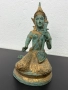 Бронзова фигура на богиня - Сарасвати. №7424, снимка 3