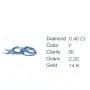 Златни обеци с диаманти 0,40Ct. чистота:SI модел:42903-1, снимка 3