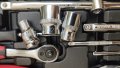Професионален комплект гедоре 1/2" 1/4" Cr-V  гаечни ключове вложки накрайници тресчотки, снимка 7