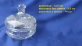 Кристална захарница или бонбониера с капаче, снимка 2