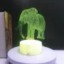 Холограмна 3D LED лампа Слон-дистанционно управление 16 цвята+други режими на управление, снимка 5