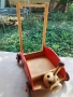 Дървено люлеещо конче и количка, снимка 2