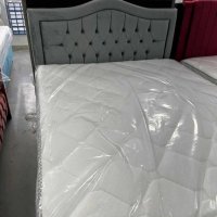 Боксспринг тапицирано легло с матрак и топер с модерен дизайн с място за съхранение , снимка 3 - Спални и легла - 42691029