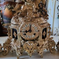 Антикварен каминен часовник и два свещника , снимка 7 - Антикварни и старинни предмети - 38398591