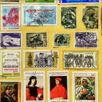 Филателия,стари български и чуждестранни марки в рамка, снимка 13 - Картини - 36967747