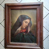 СТАРА КАРТИНА икона Дева Мария -Тъжната майка