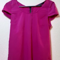 Тениска блузка Zara фуксия лилав, снимка 9 - Тениски - 32303488