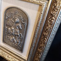 Оброчна икона "Свети Георги", снимка 3 - Антикварни и старинни предмети - 44243316