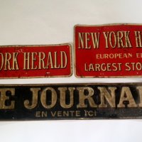 Вестникарски метални табели от 1920 год., снимка 9 - Колекции - 37314100