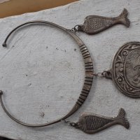 Стар берберски накит за врата колие гердан огърлица, снимка 3 - Антикварни и старинни предмети - 38398922