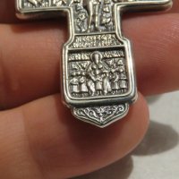 сребърен синджир с сребърно кръстче с Исус Христос и вси светии, снимка 9 - Колиета, медальони, синджири - 29733609