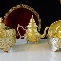 Марокански чайник,кана,месинг,маркиран. , снимка 11 - Антикварни и старинни предмети - 40147286