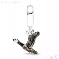 Сребърен висящ елемент,колекция"Animals"-Канадска гъска/нов, снимка 1 - Колиета, медальони, синджири - 37847761