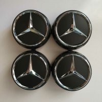 Капачки за джанти за Mercedes AMG Черни Сиви Червени Матирани (A0004000900), 75mm, снимка 2 - Аксесоари и консумативи - 29421821